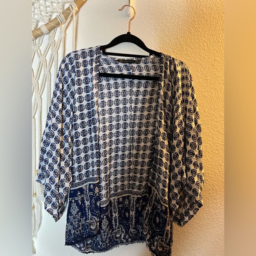 Zara Basic boho pattern kimono